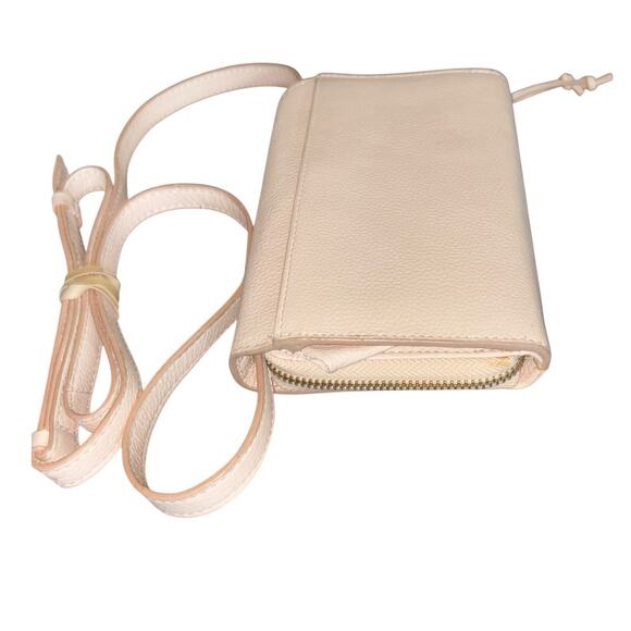 Lucky Brand Aila Convertible Leather Crossbody Wallet Organizer Pink Blush - Picture 6 of 11